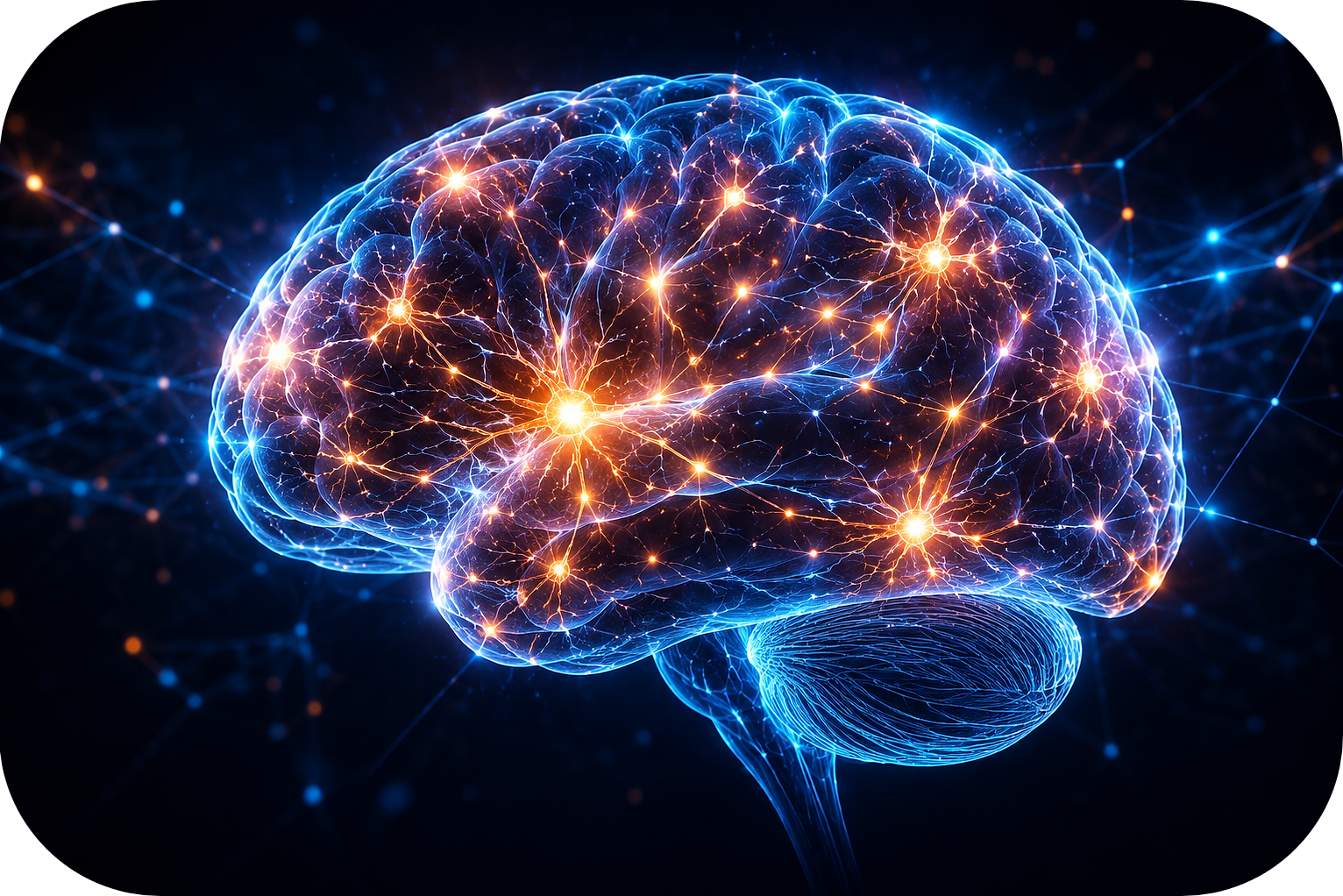 Illustration d'un cerveau connecté
